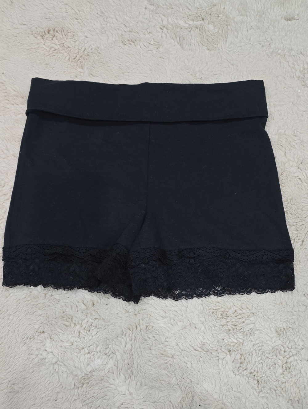 Urban Outfitters Black Lace-Trim Sleep Shorts